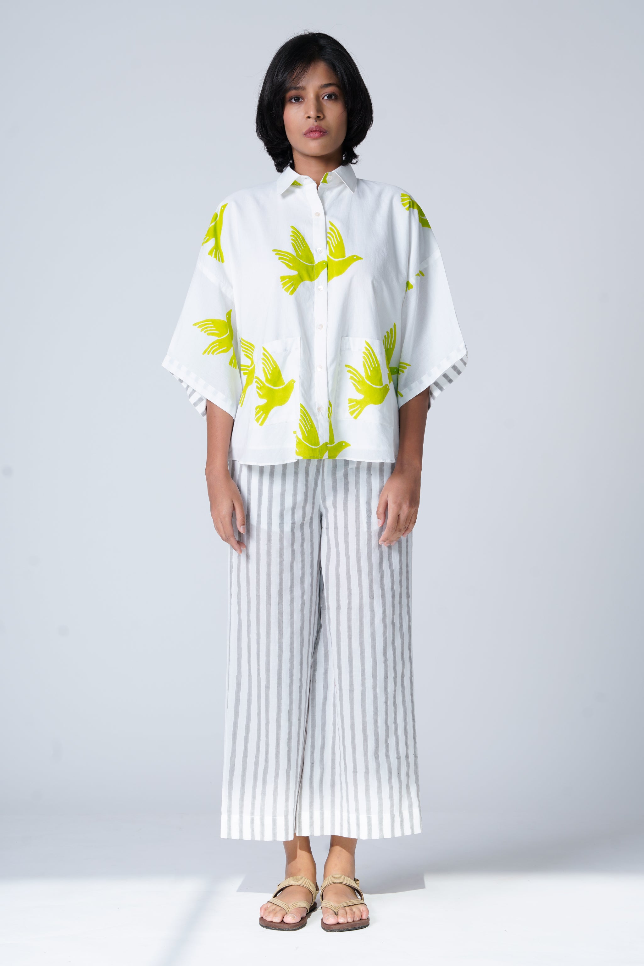 Sky Shirt Lime Green & Cloud Pant Co-ord set