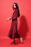 Elena Dress - Maroon
