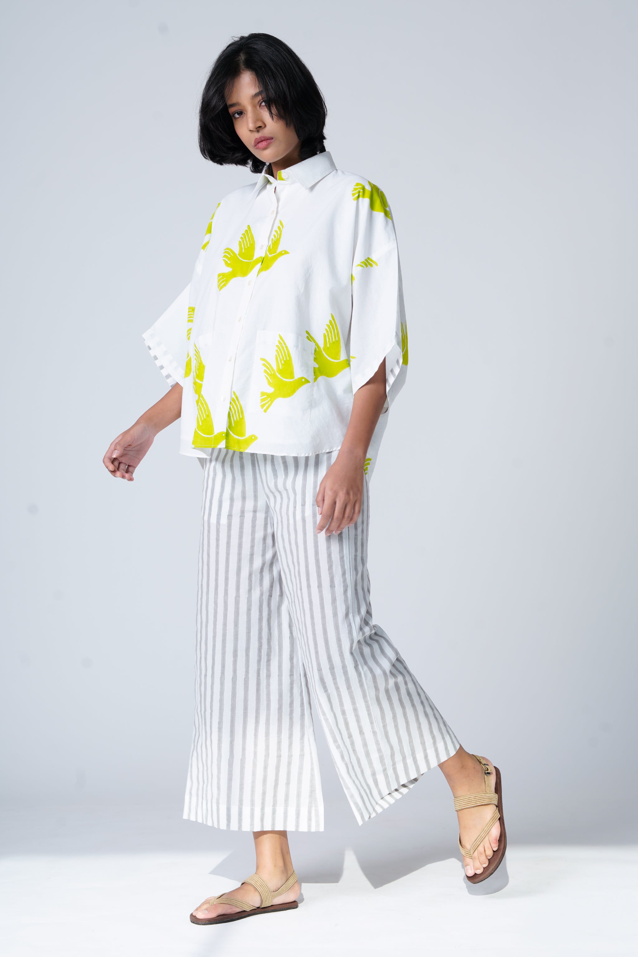Sky Shirt Lime Green & Cloud Pant Co-ord set