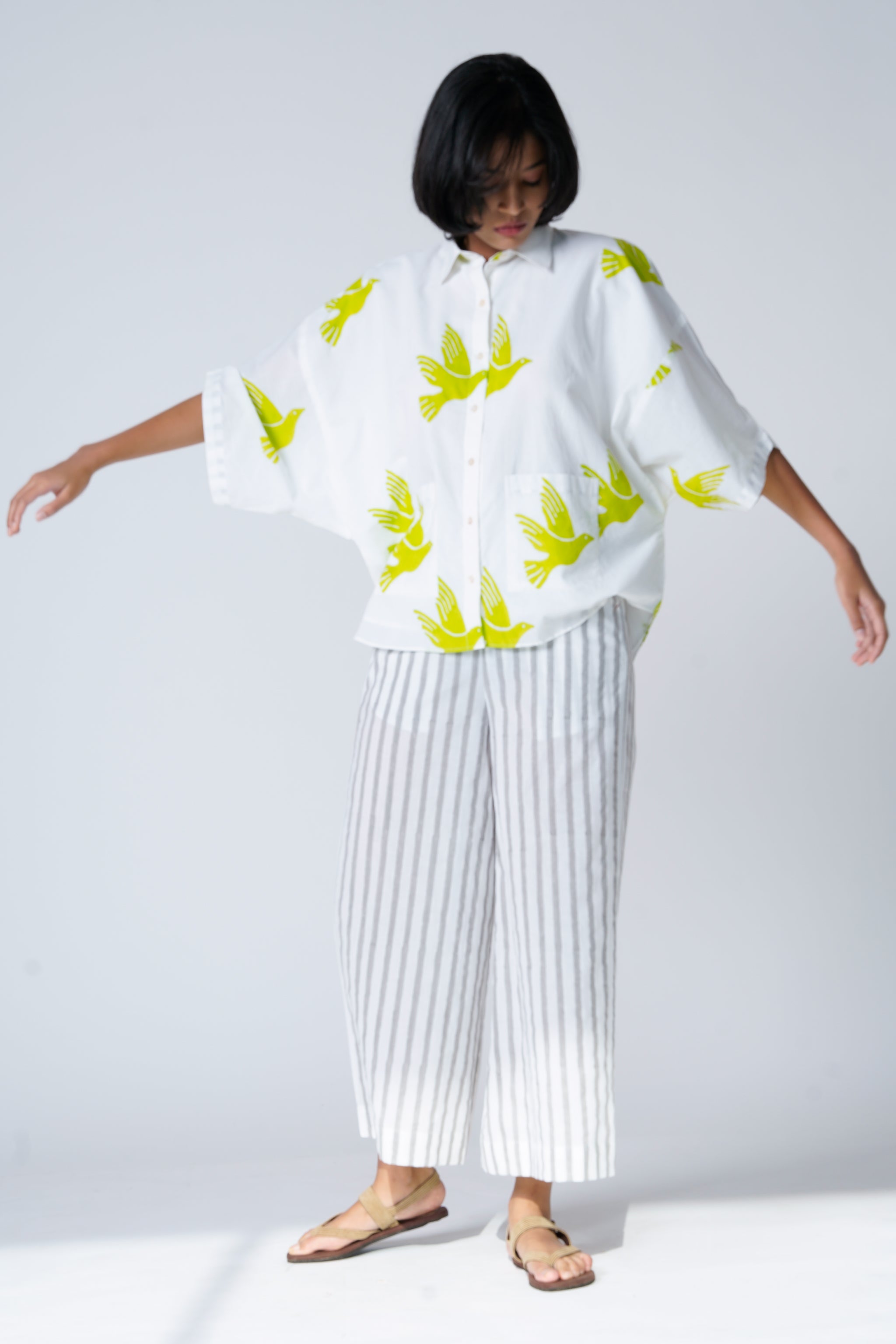 Sky Shirt Lime Green & Cloud Pant Co-ord set