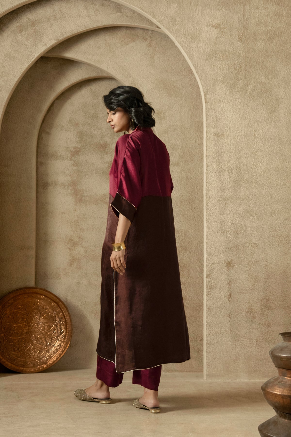 Vira - Maroon & Brown