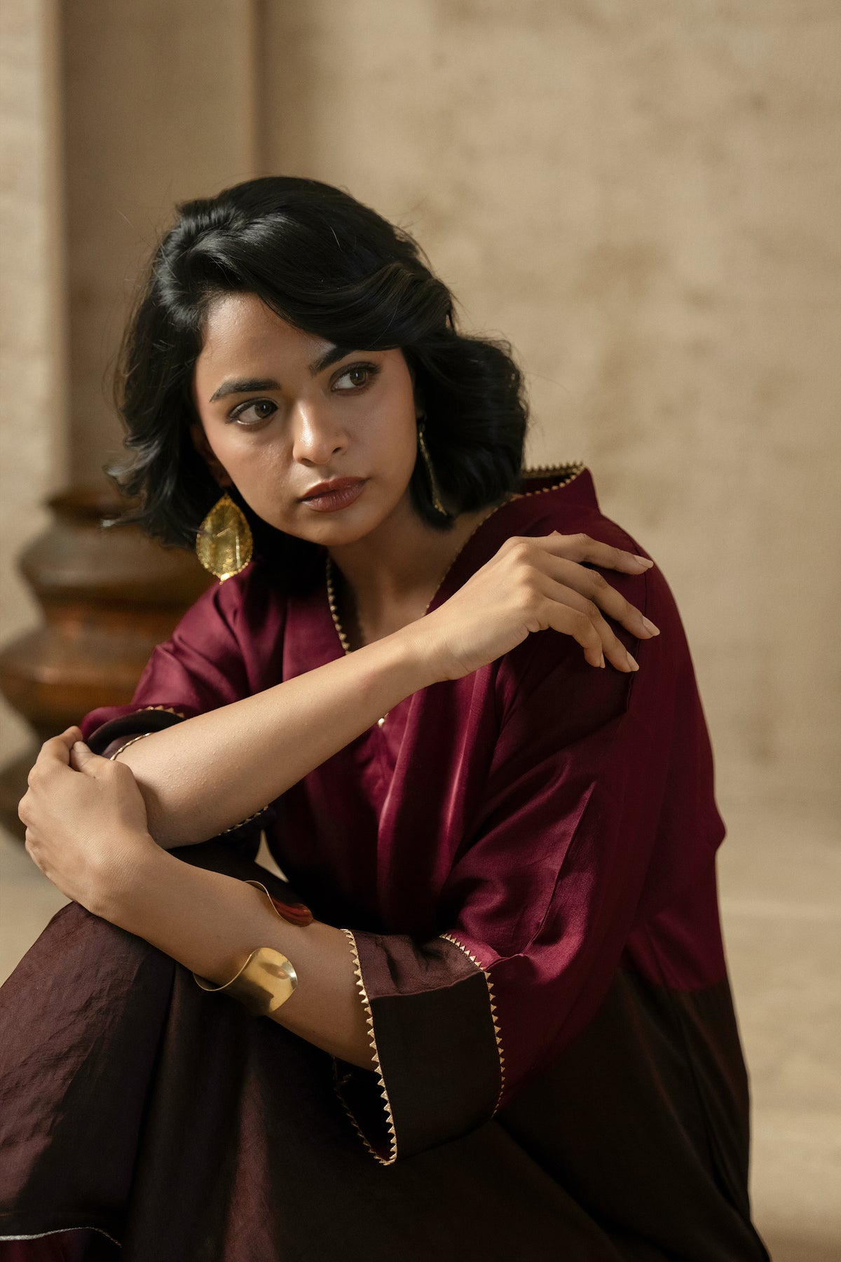 Vira - Maroon & Brown
