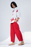 Sky Shirt Red & Blaze Pant Co-ord set