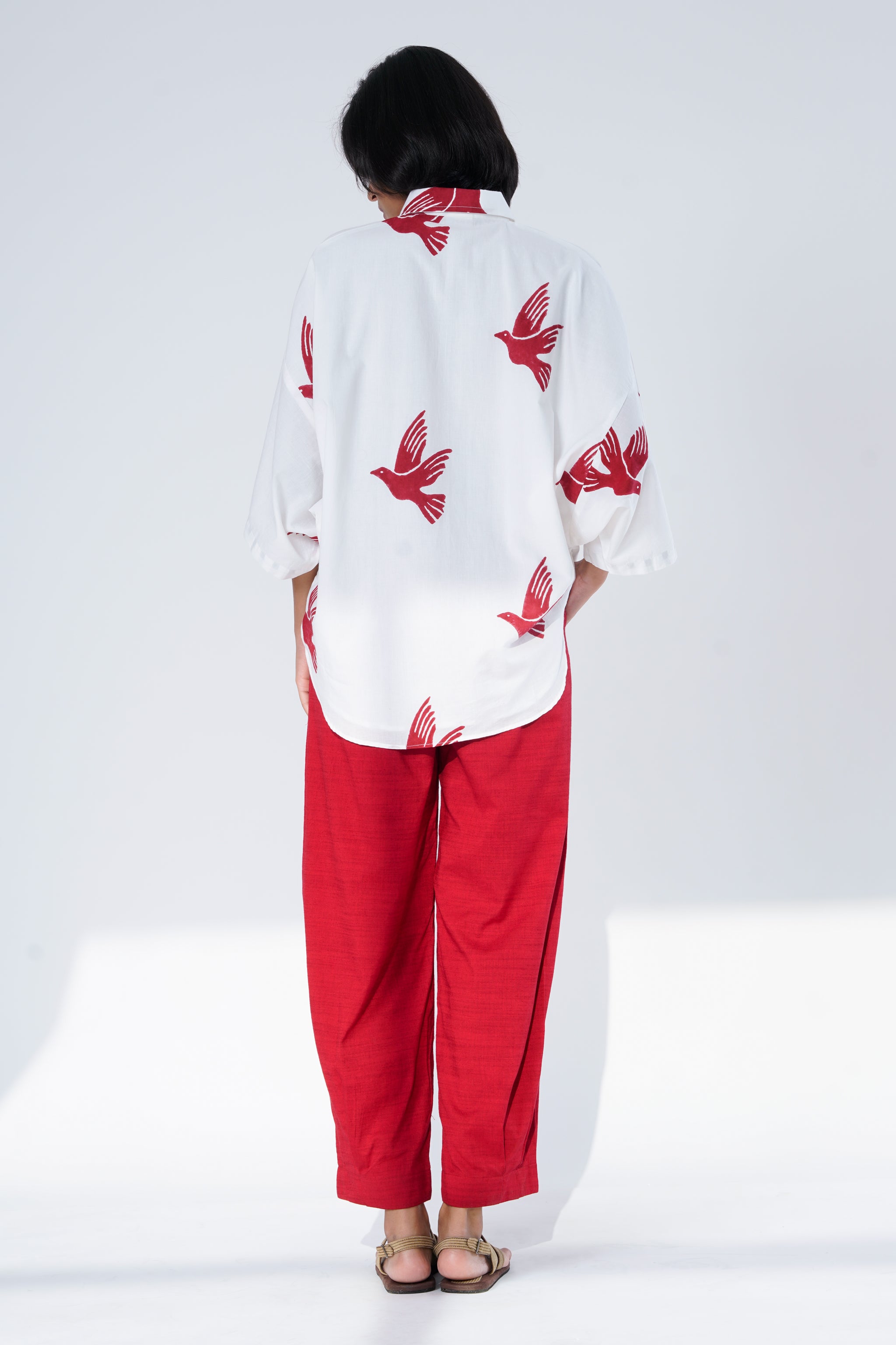 Sky Shirt Red & Blaze Pant Co-ord set
