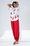 Sky Shirt Red & Blaze Pant Co-ord set
