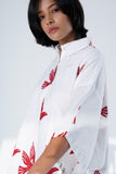 Sky Shirt Red & Blaze Pant Co-ord set