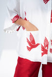 Sky Shirt Red & Blaze Pant Co-ord set