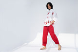 Sky Shirt Red & Blaze Pant Co-ord set
