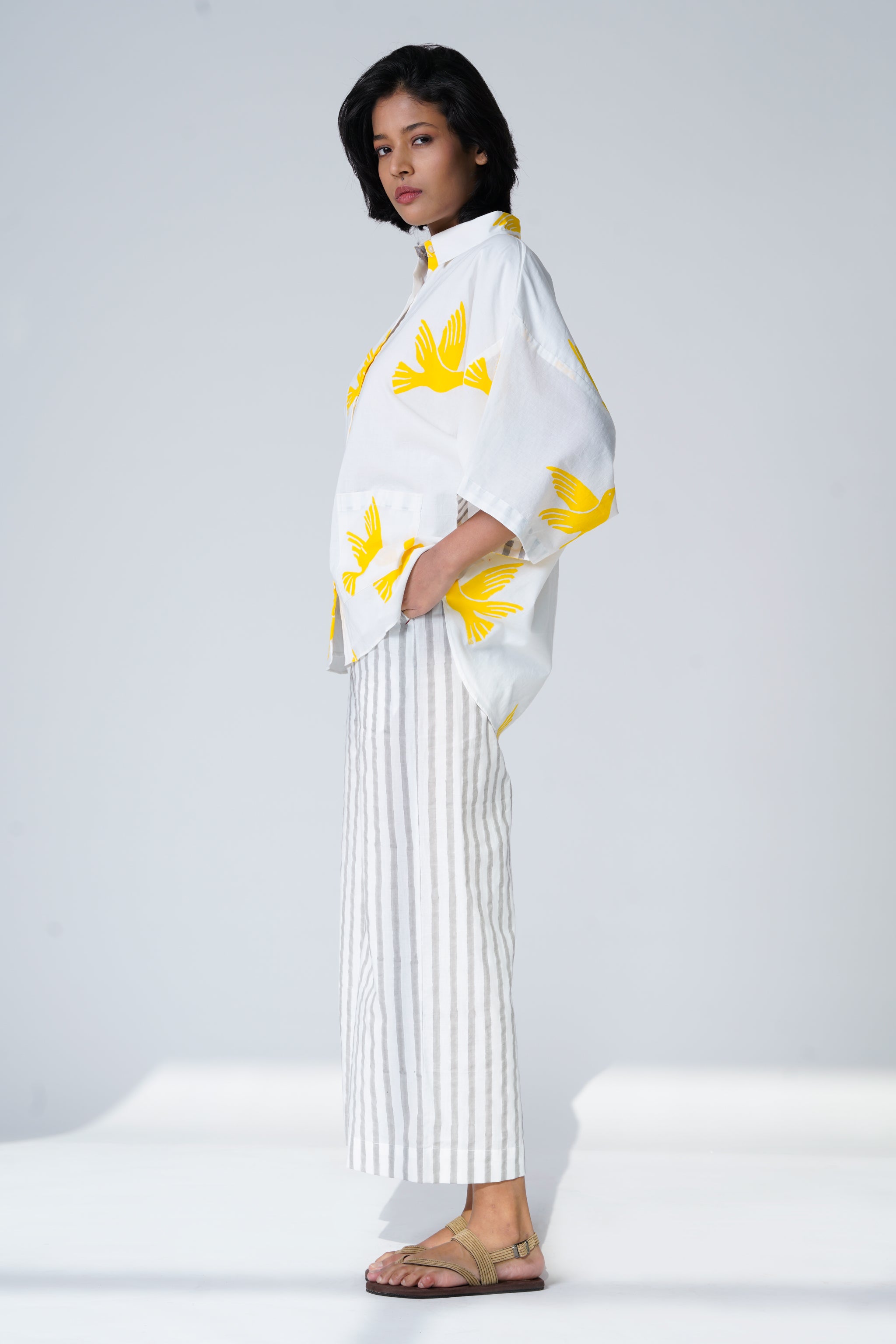 Sky Shirt Yellow & Cloud Pant Co-ord set