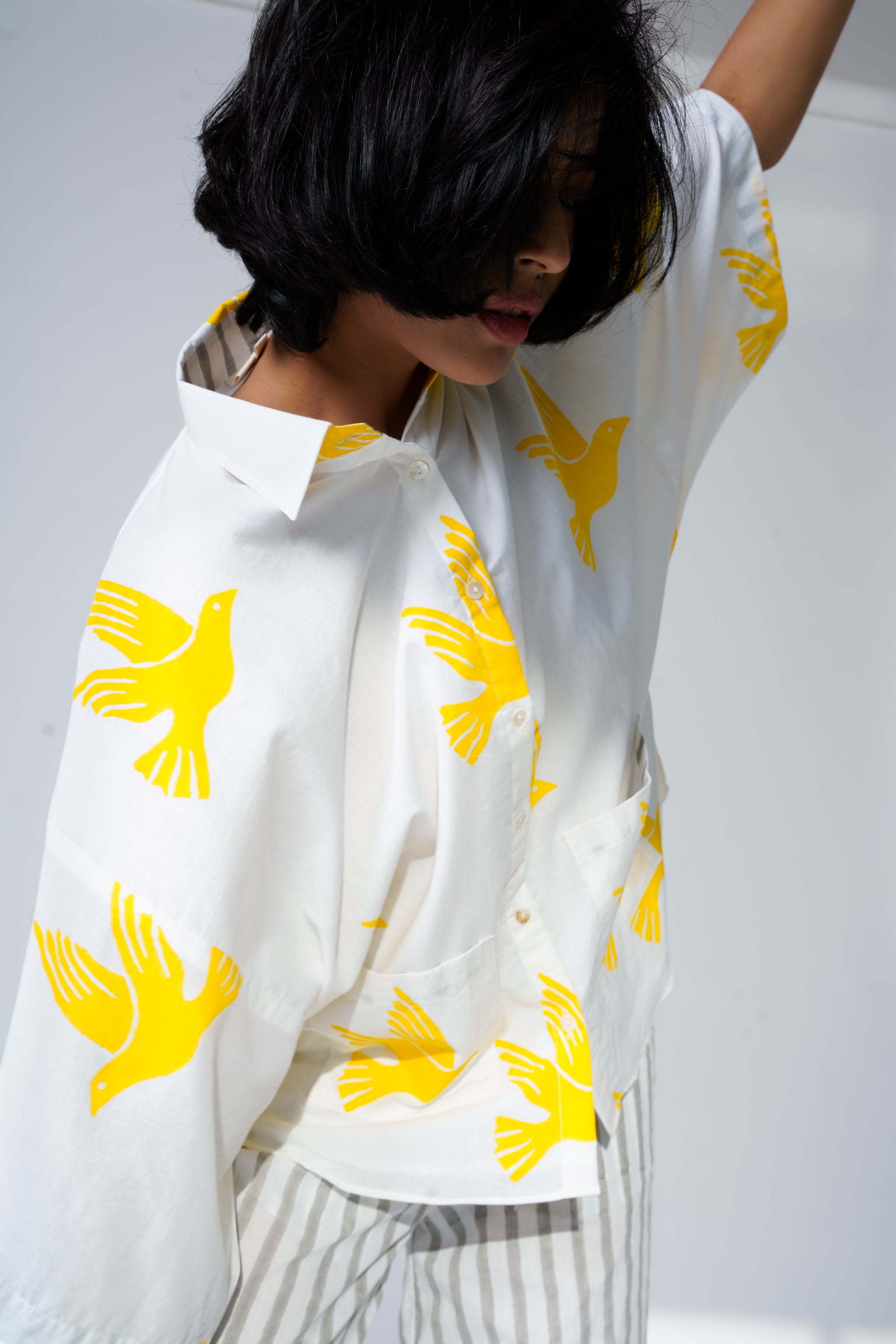 Sky Shirt Yellow & Cloud Pant Co-ord set