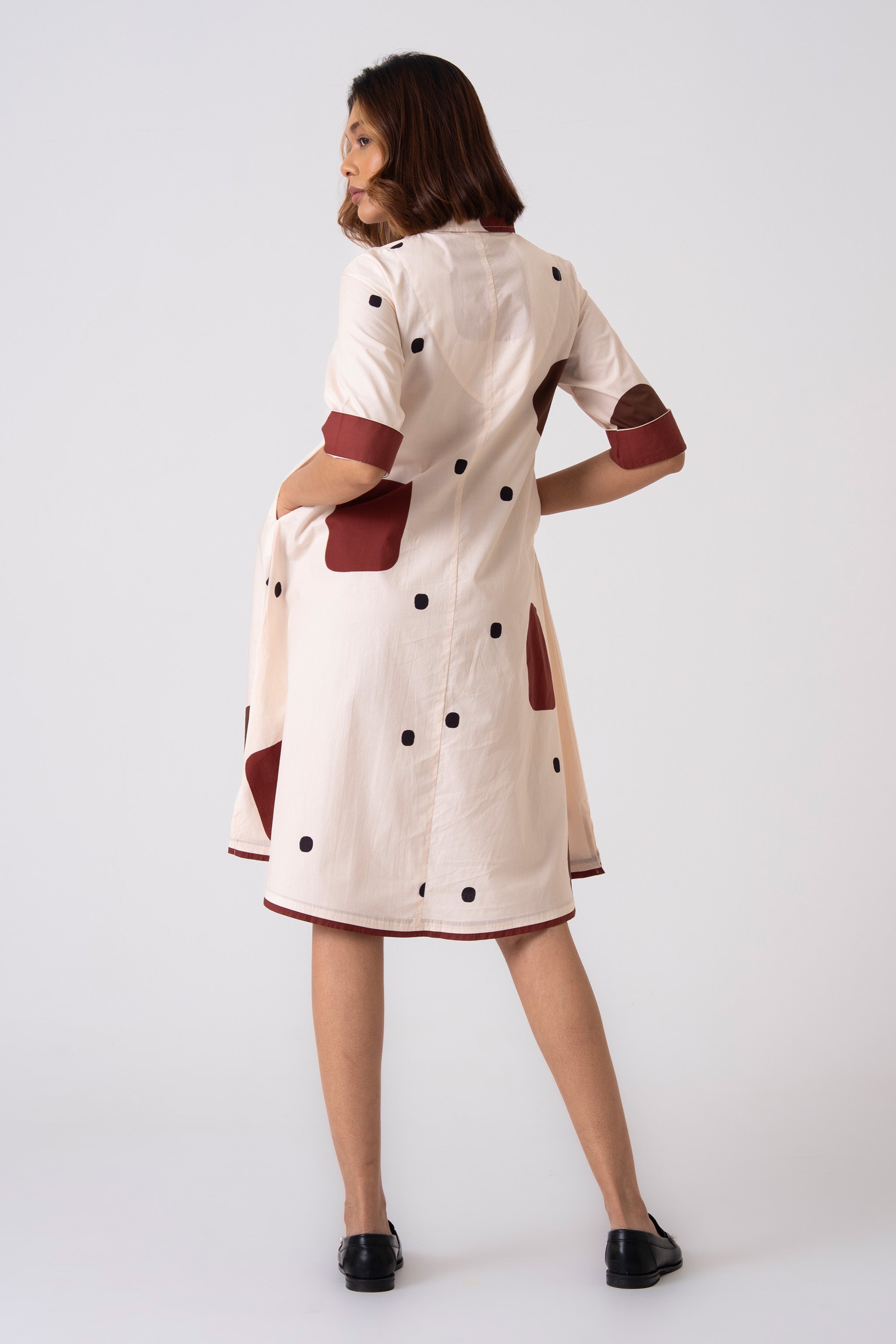 Spot Dress - Brown
