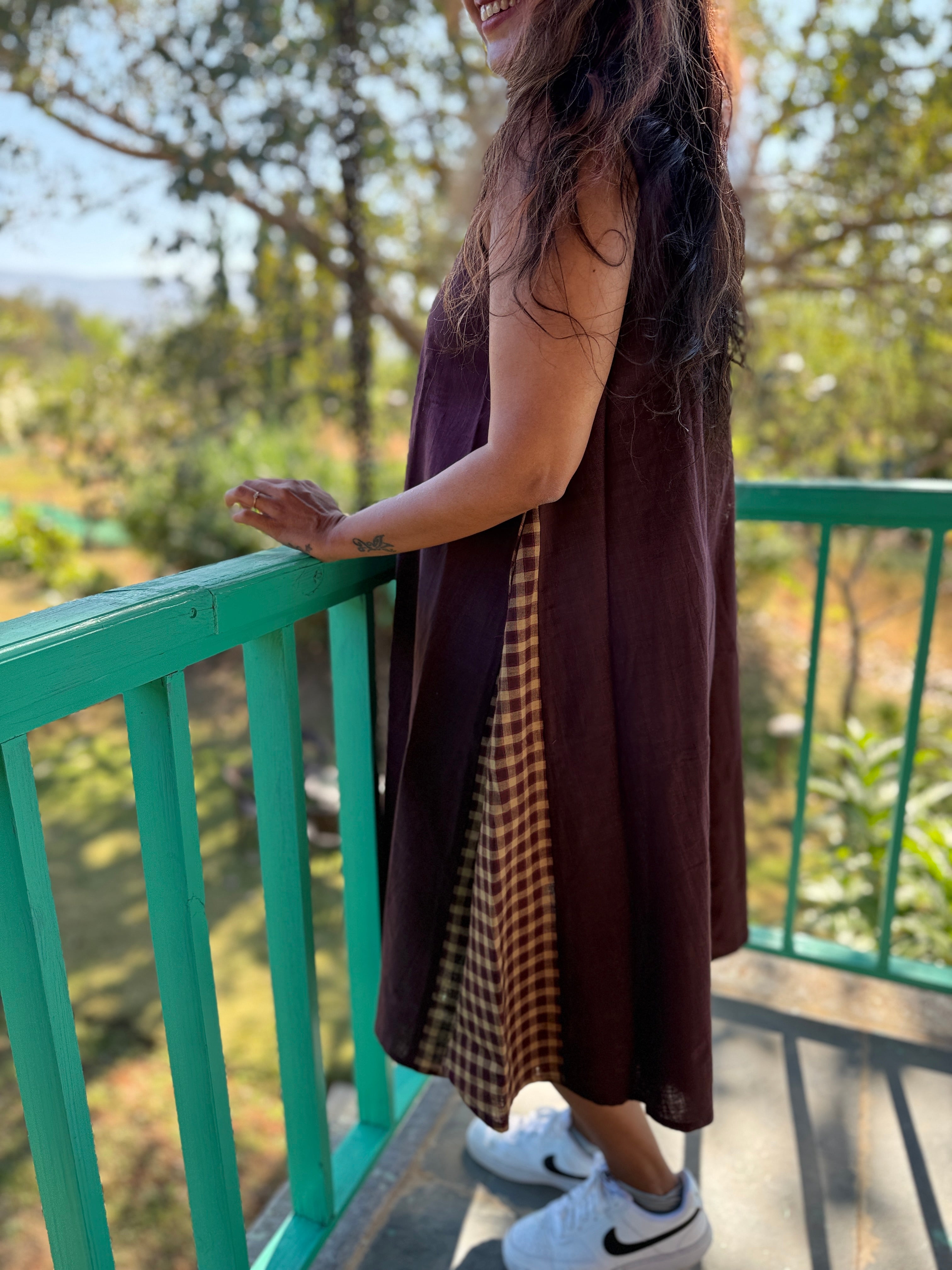 Illusion Dress - Wine