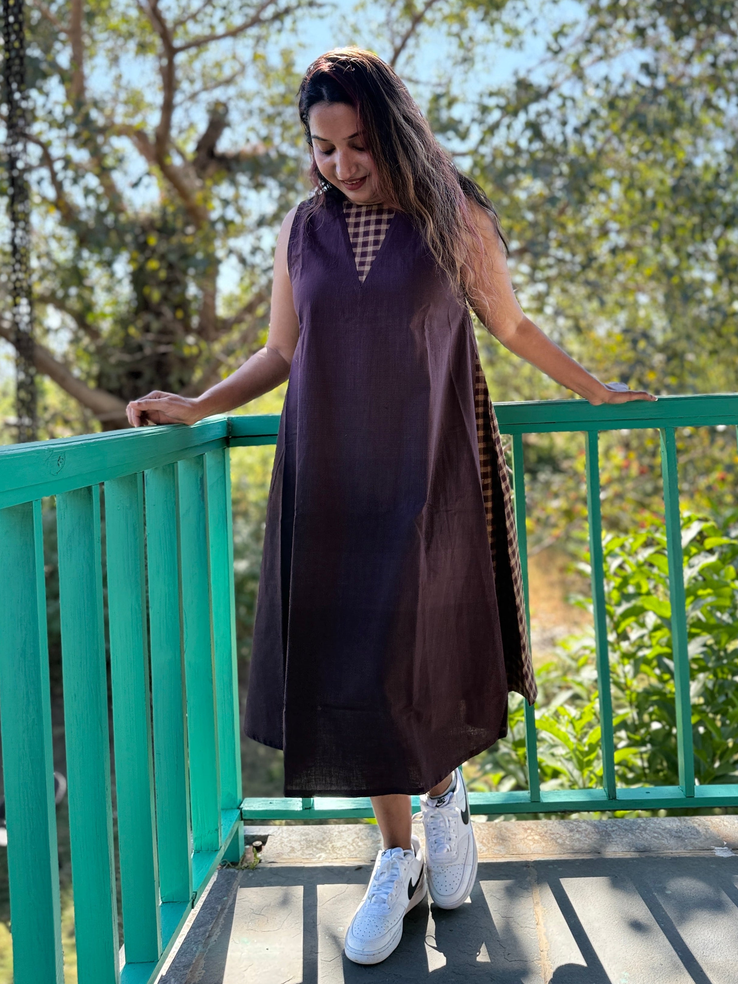 Illusion Dress - Wine