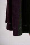 Split-hue dress - Dark Purple & Seaweed Green