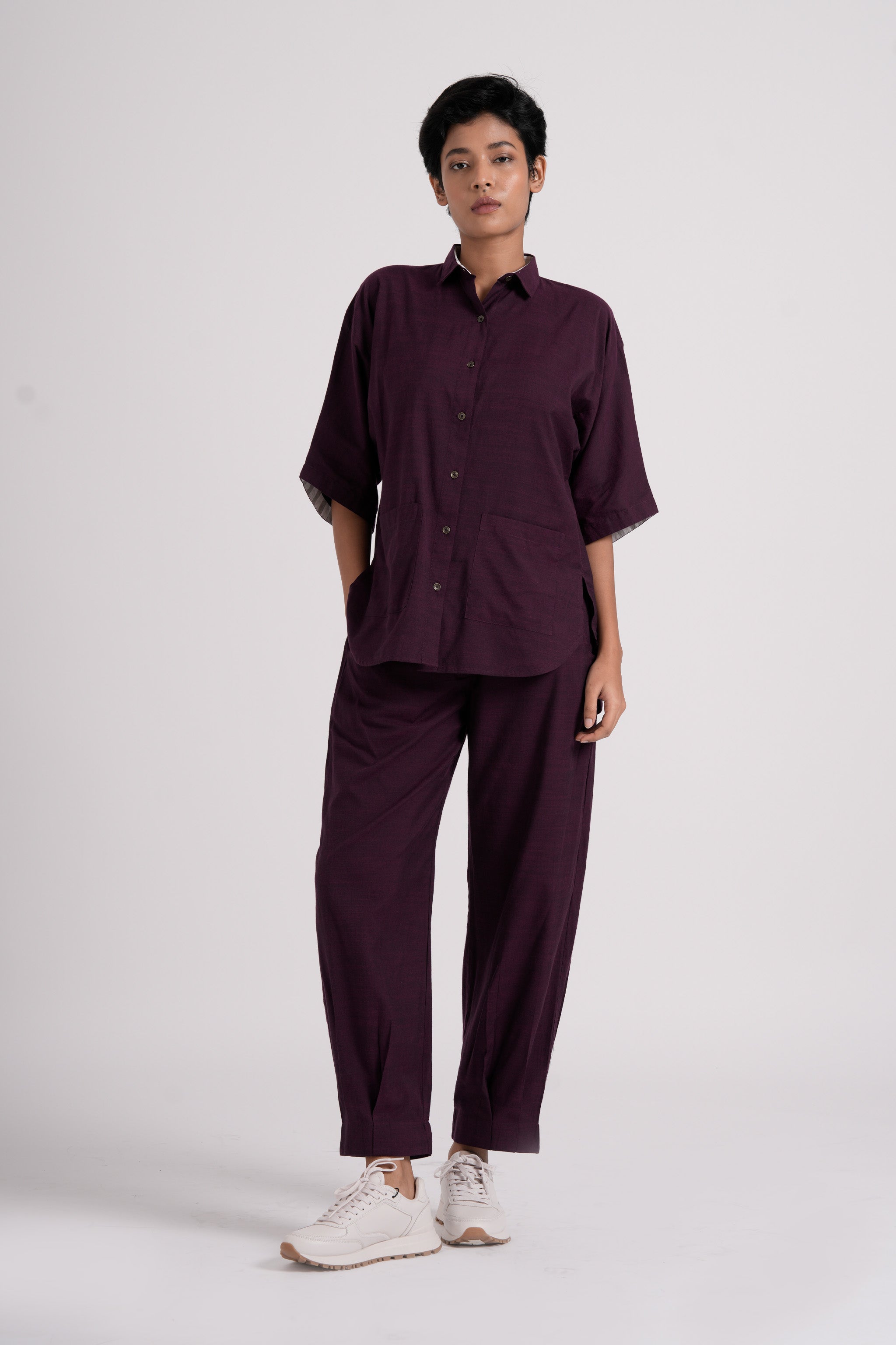 Lava Shirt & Blaze Pant Co-ord - Dark Purple