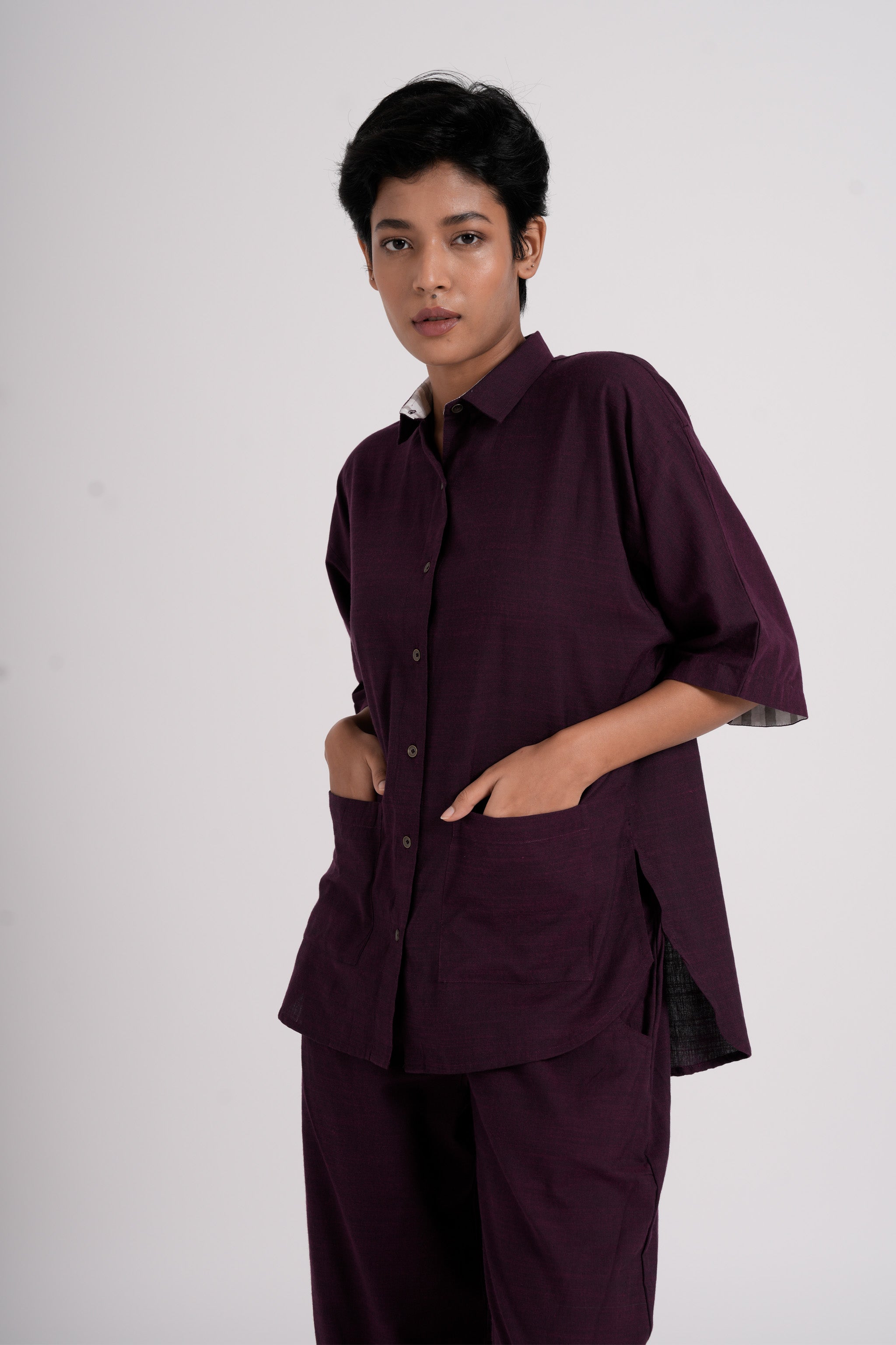 Lava Shirt & Blaze Pant Co-ord - Dark Purple