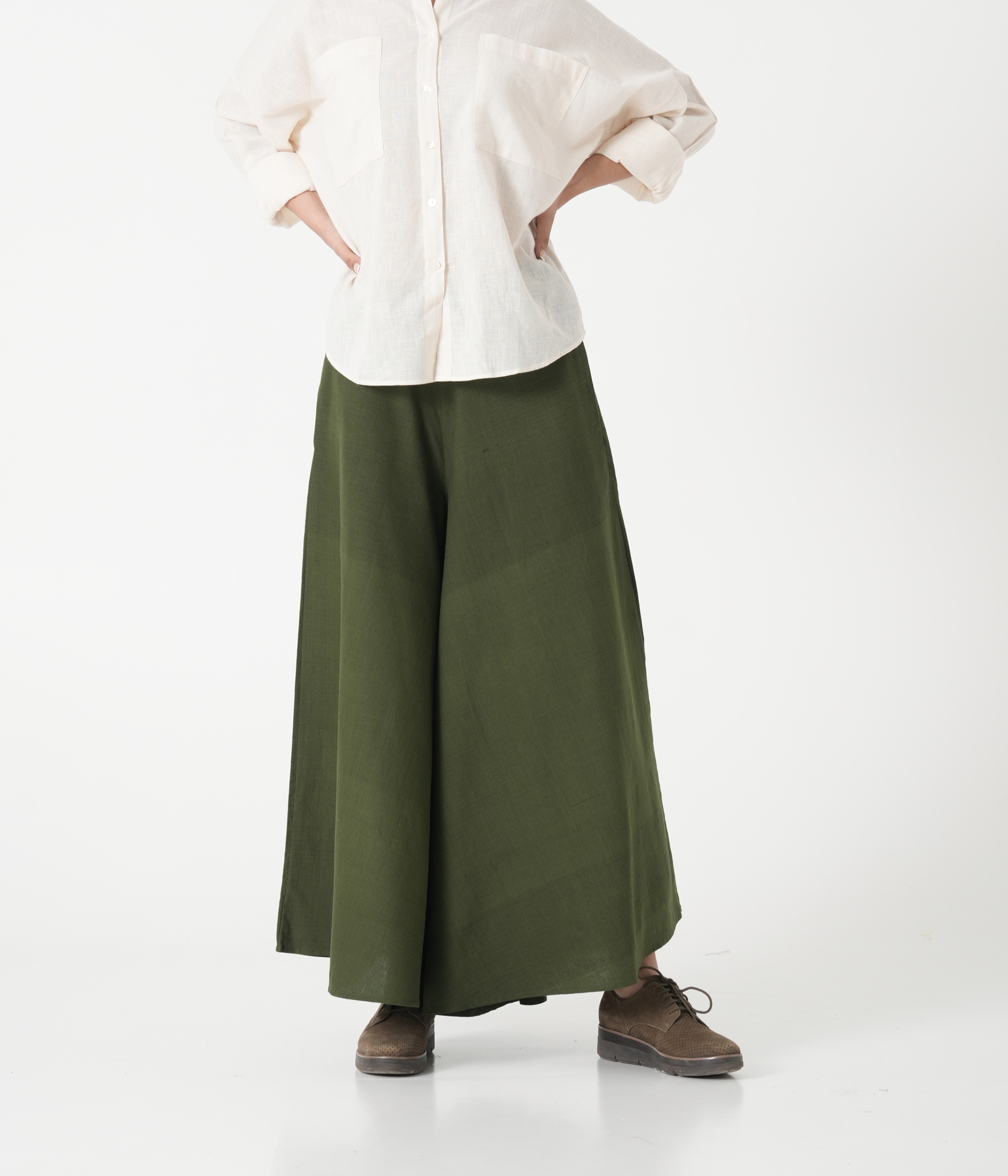 Pop Palazzo - Olive Green