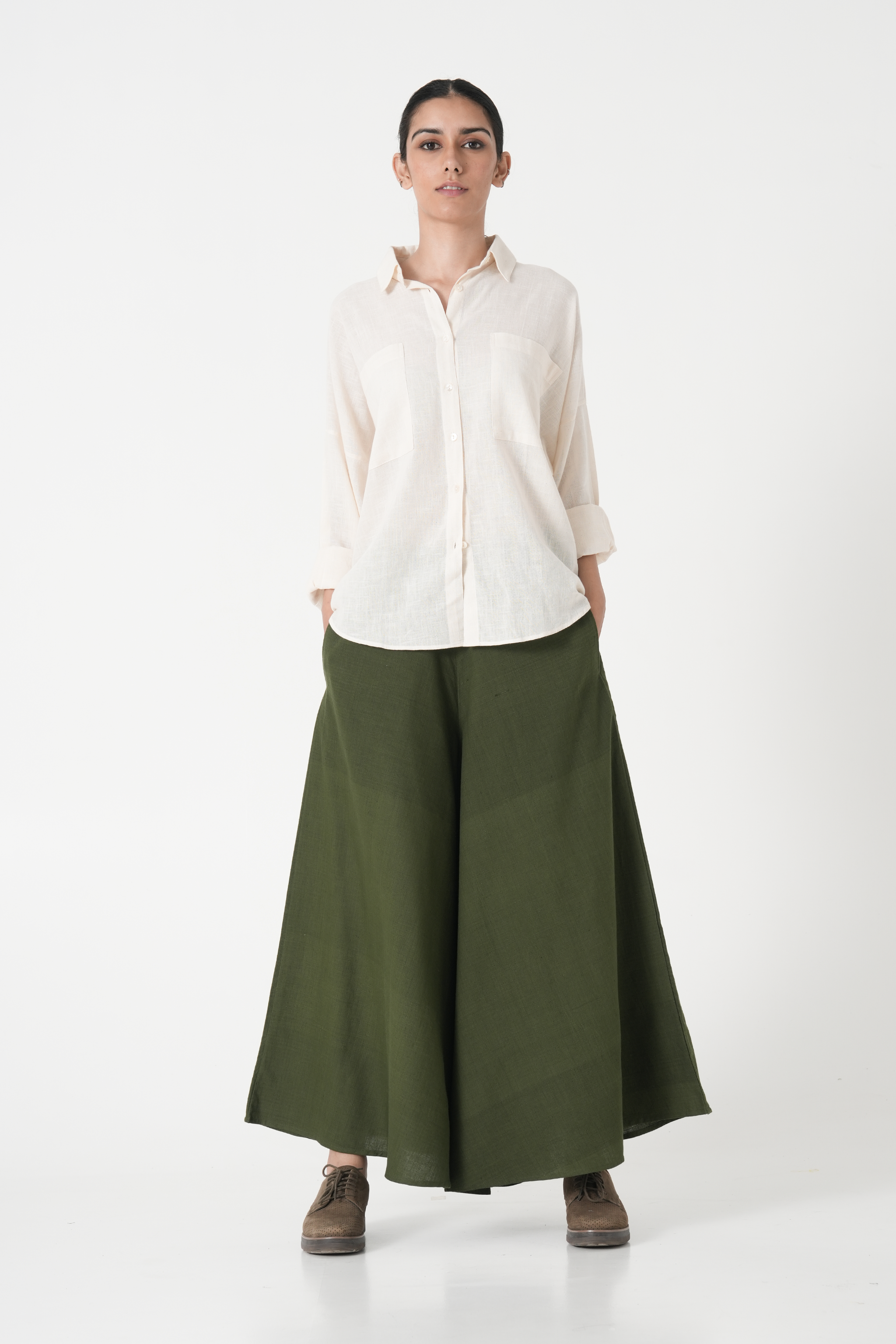 Pop Palazzo - Olive Green