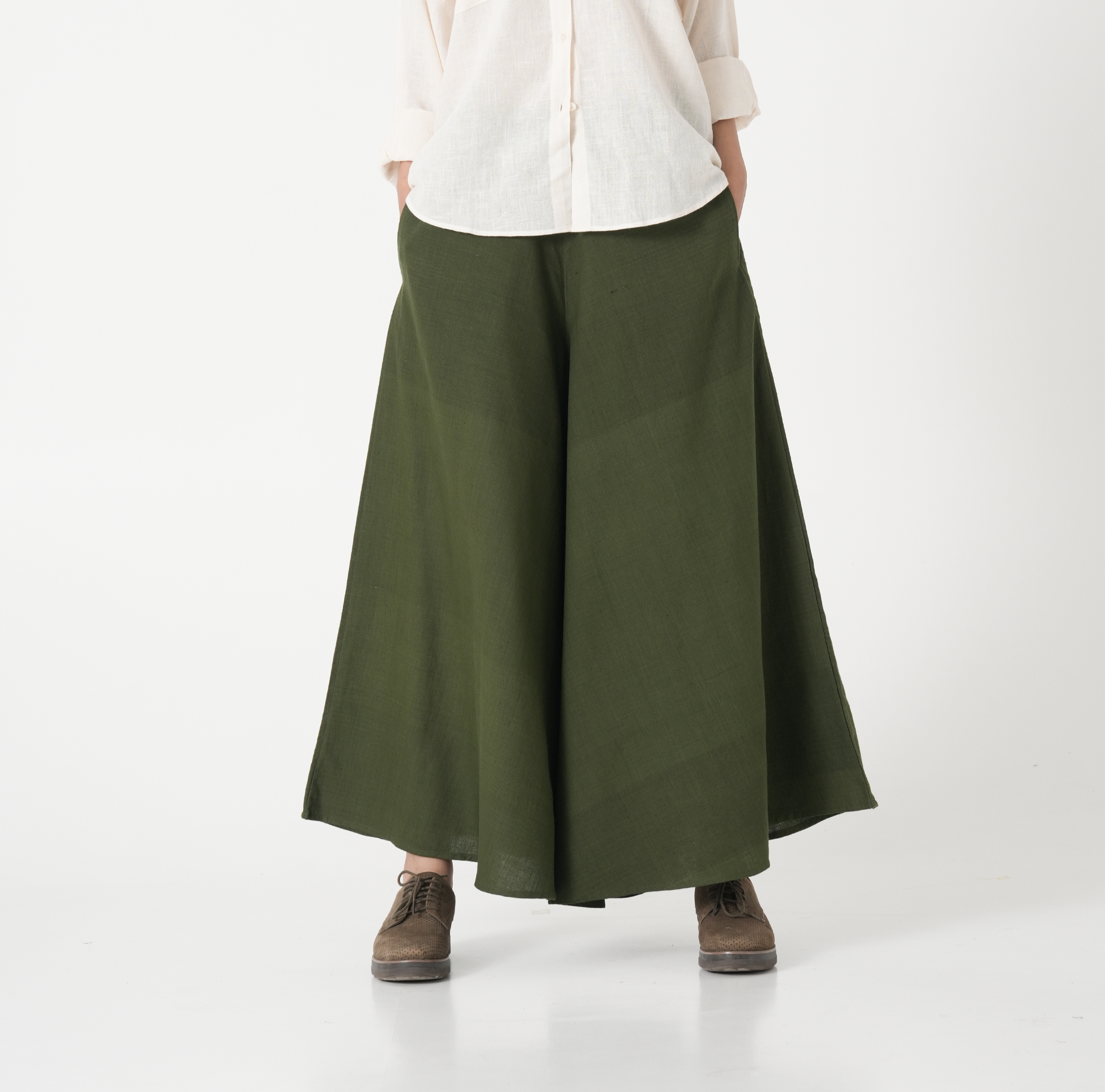 Pop Palazzo - Olive Green