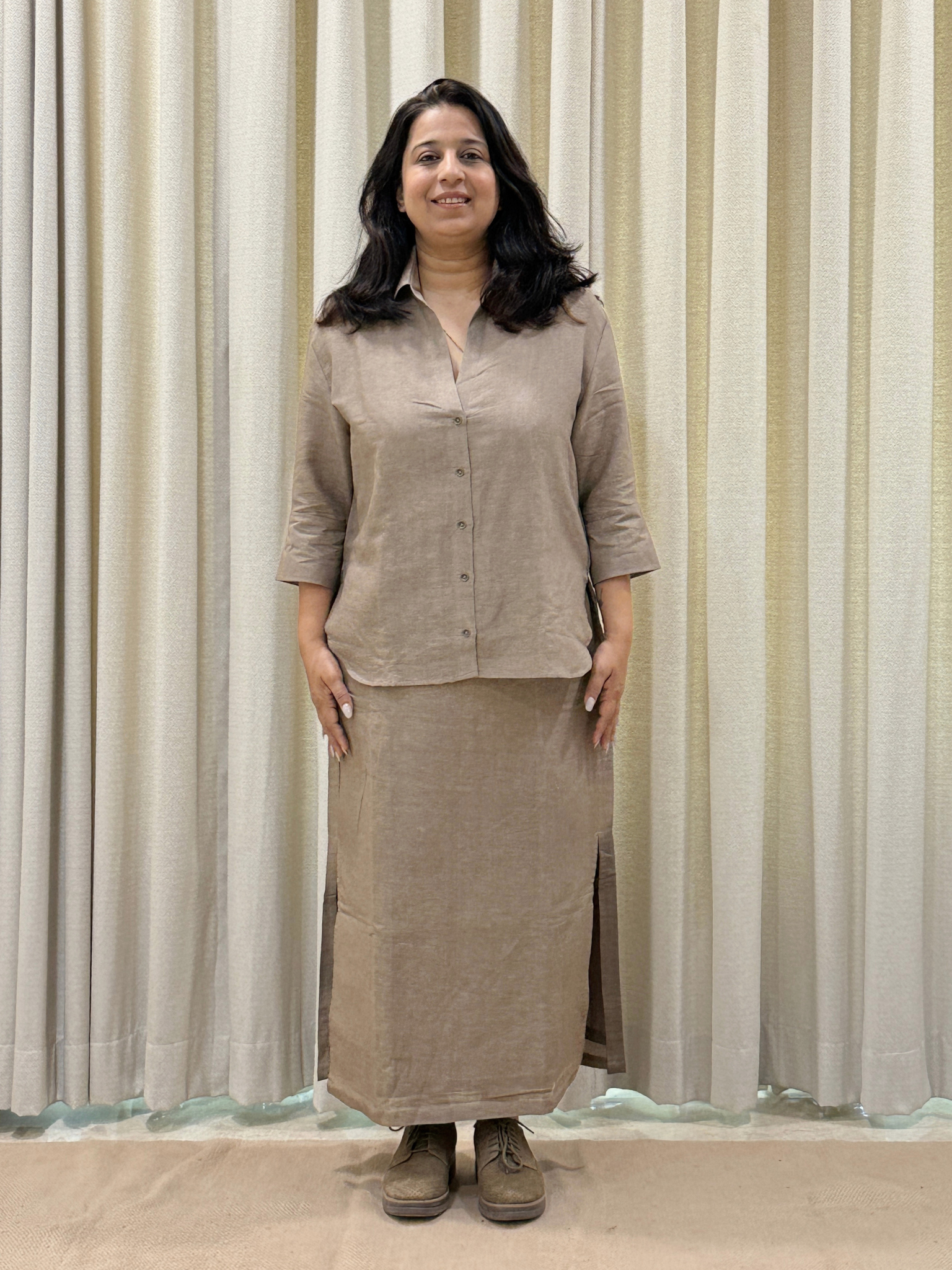 Verve Skirt - Dark Beige