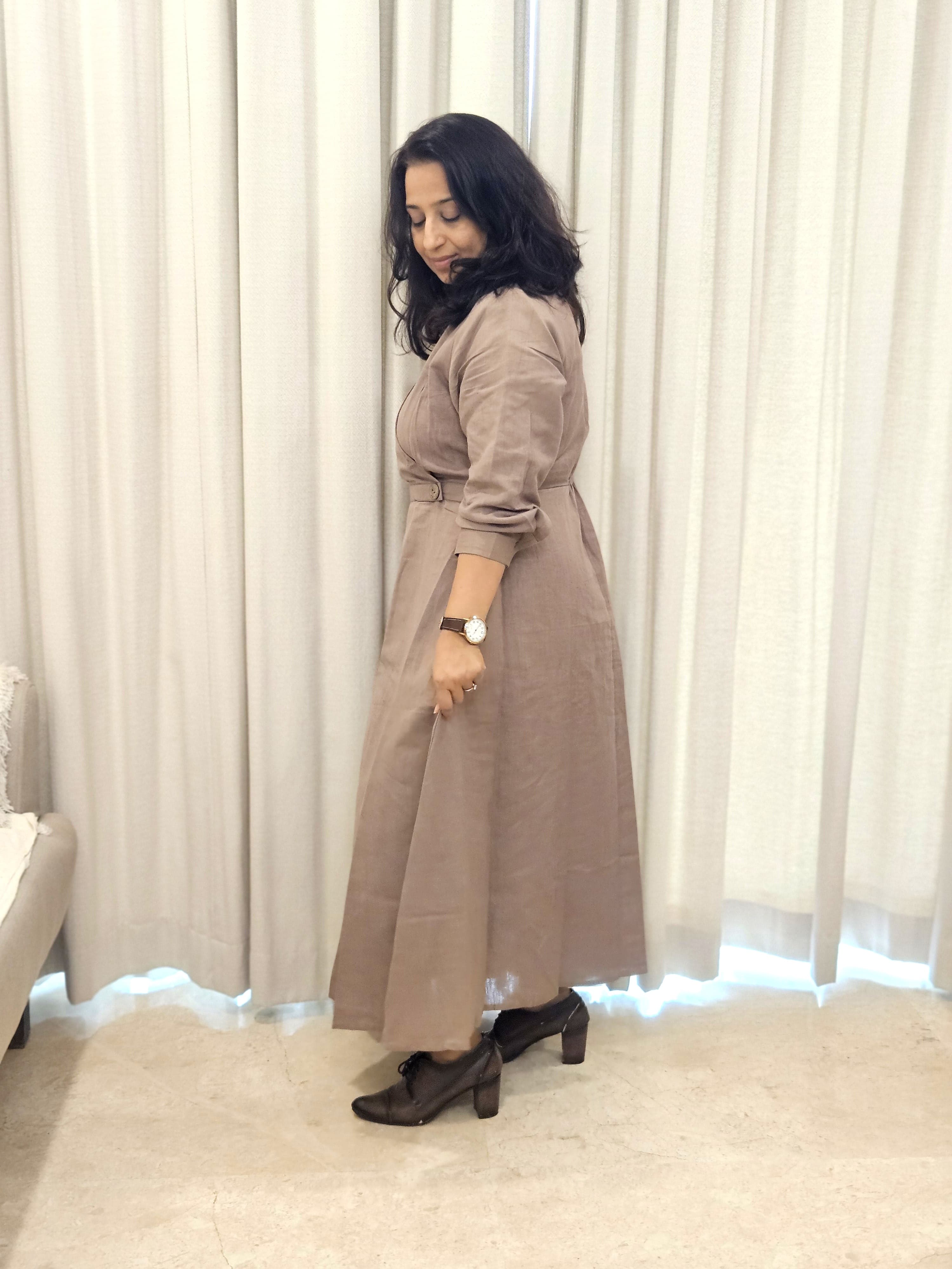 Sculpt Dress - Dark Beige