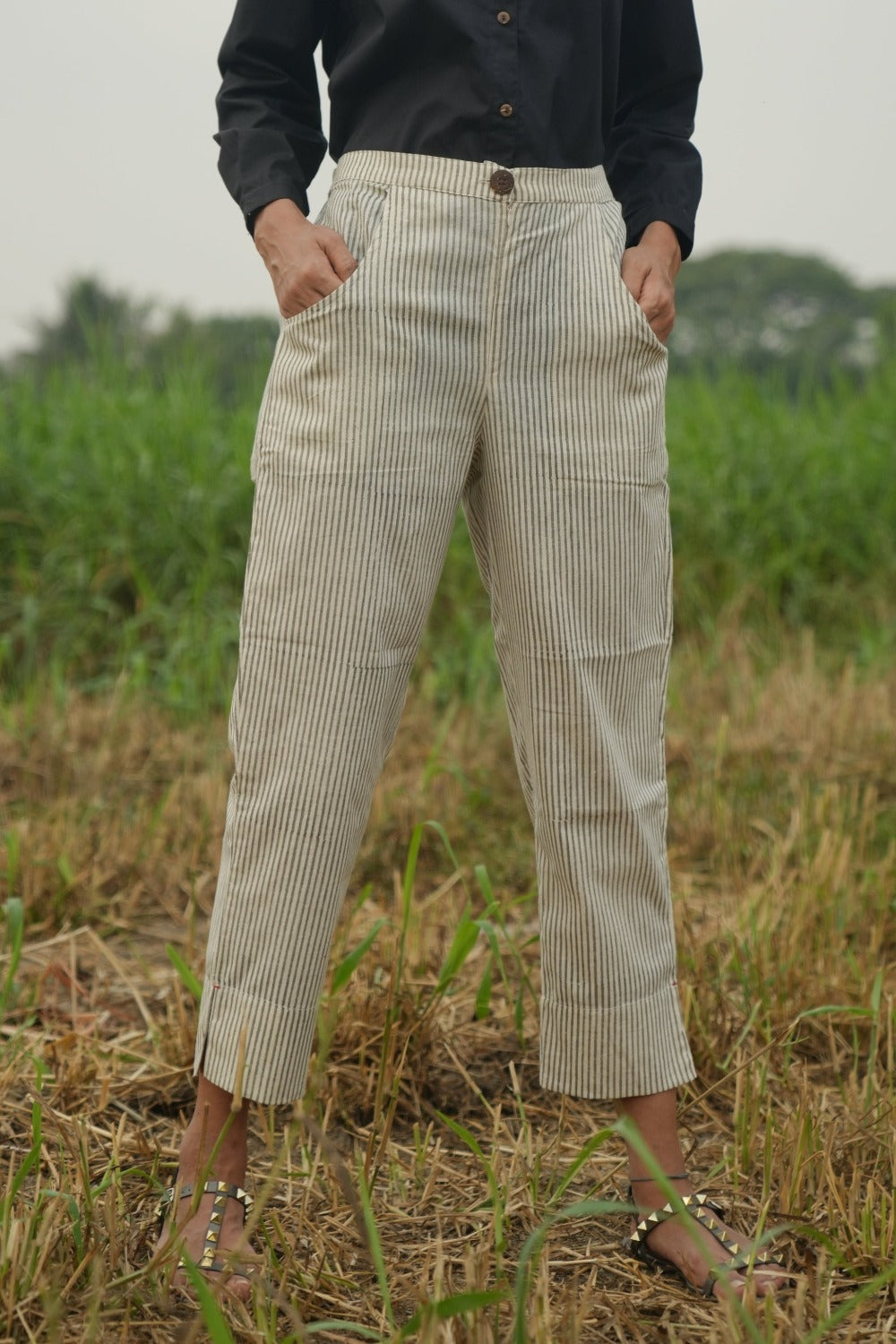 Traveller's pant - Grey Stripes