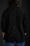 Pintuck top - Black
