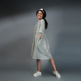 Pretty Pintuck dress – Grey
