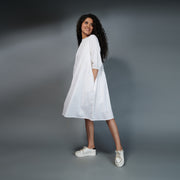 Pretty Pintuck dress – White