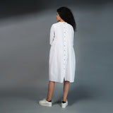 Pretty Pintuck dress – White