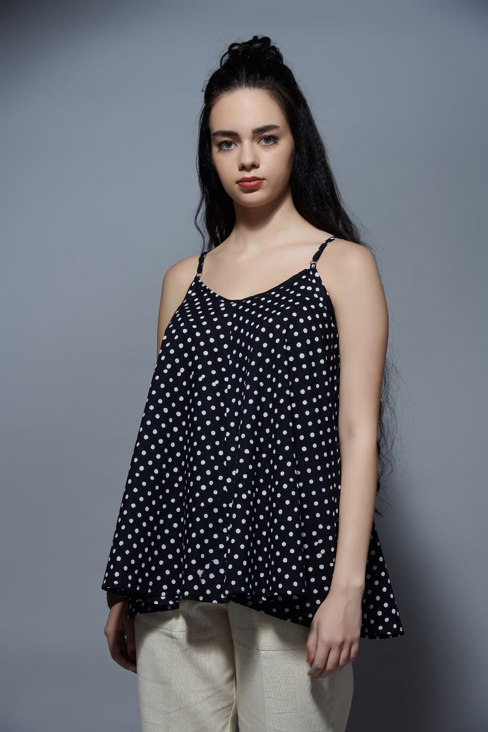 Retro Swirl - White Polka