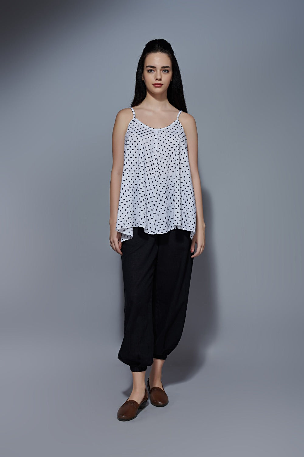 Retro Swirl - White Polka