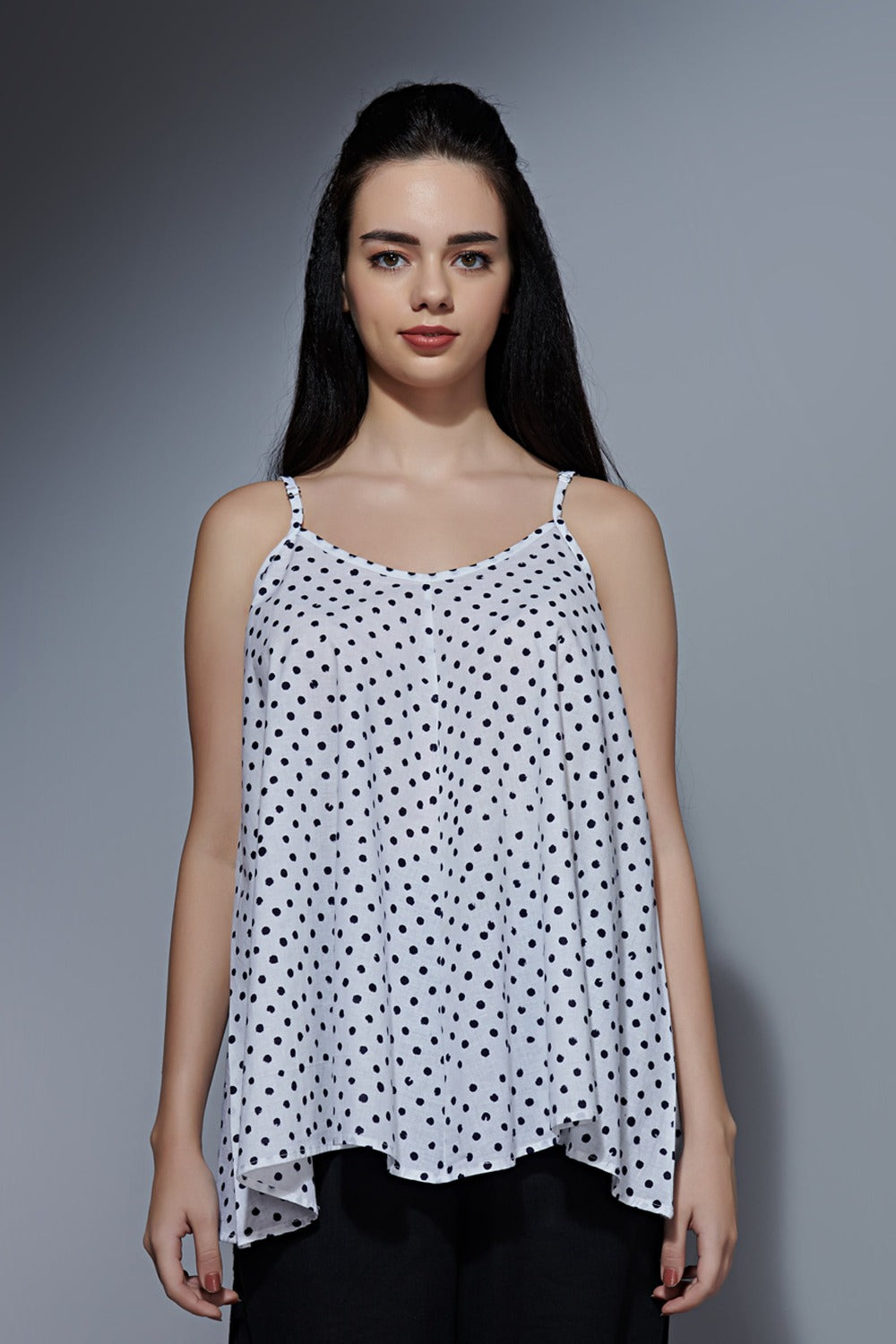 Retro Swirl - White Polka