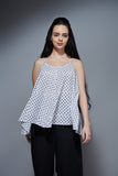 Retro Swirl - White Polka