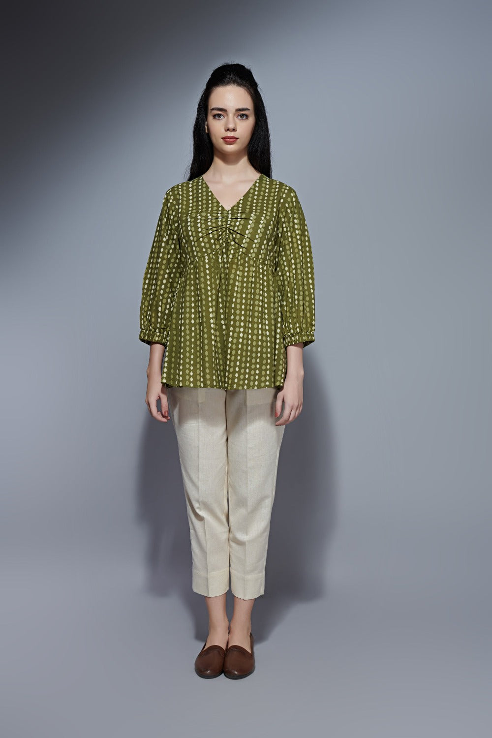 Dragonfly - Green Polka