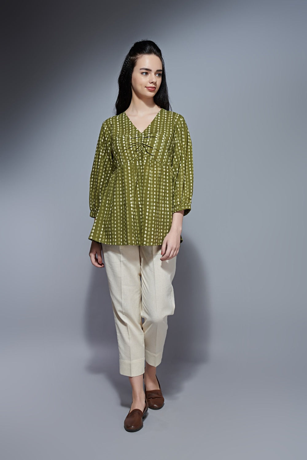 Dragonfly - Green Polka