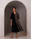 Split-hue dress - Black & Grey