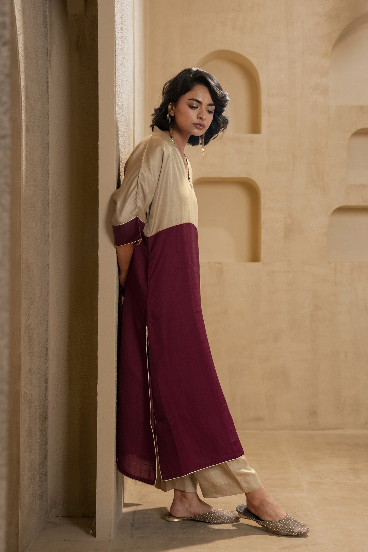 Vira - Golden & Maroon