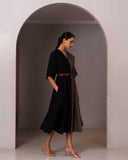 Split-hue dress - Black & Grey
