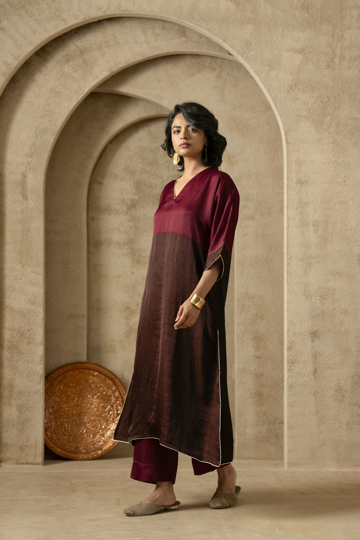 Vira - Maroon & Brown