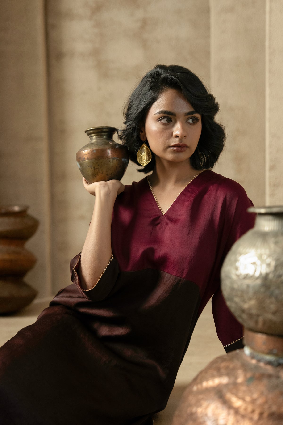 Vira - Maroon & Brown