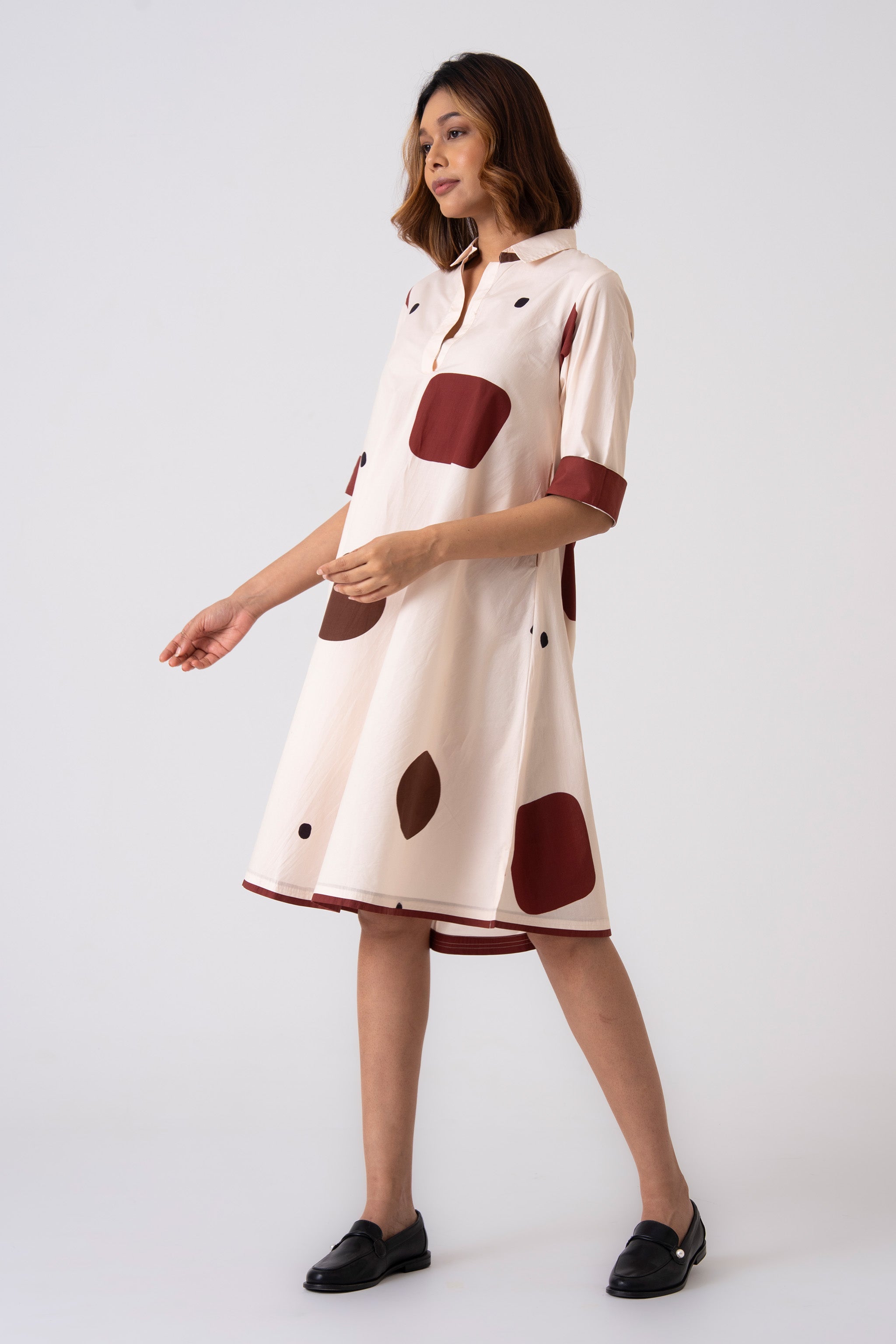 Spot Dress - Brown