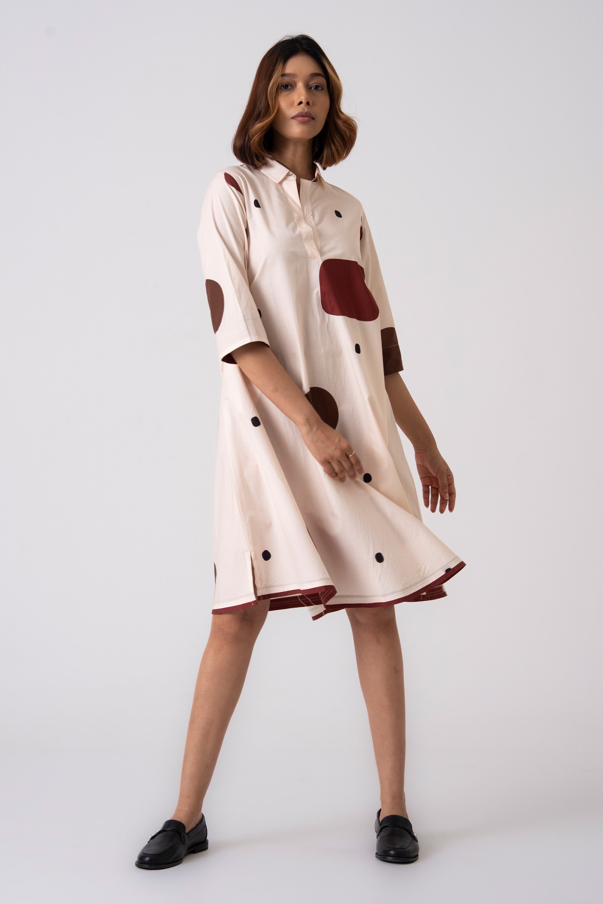 Spot Dress - Brown