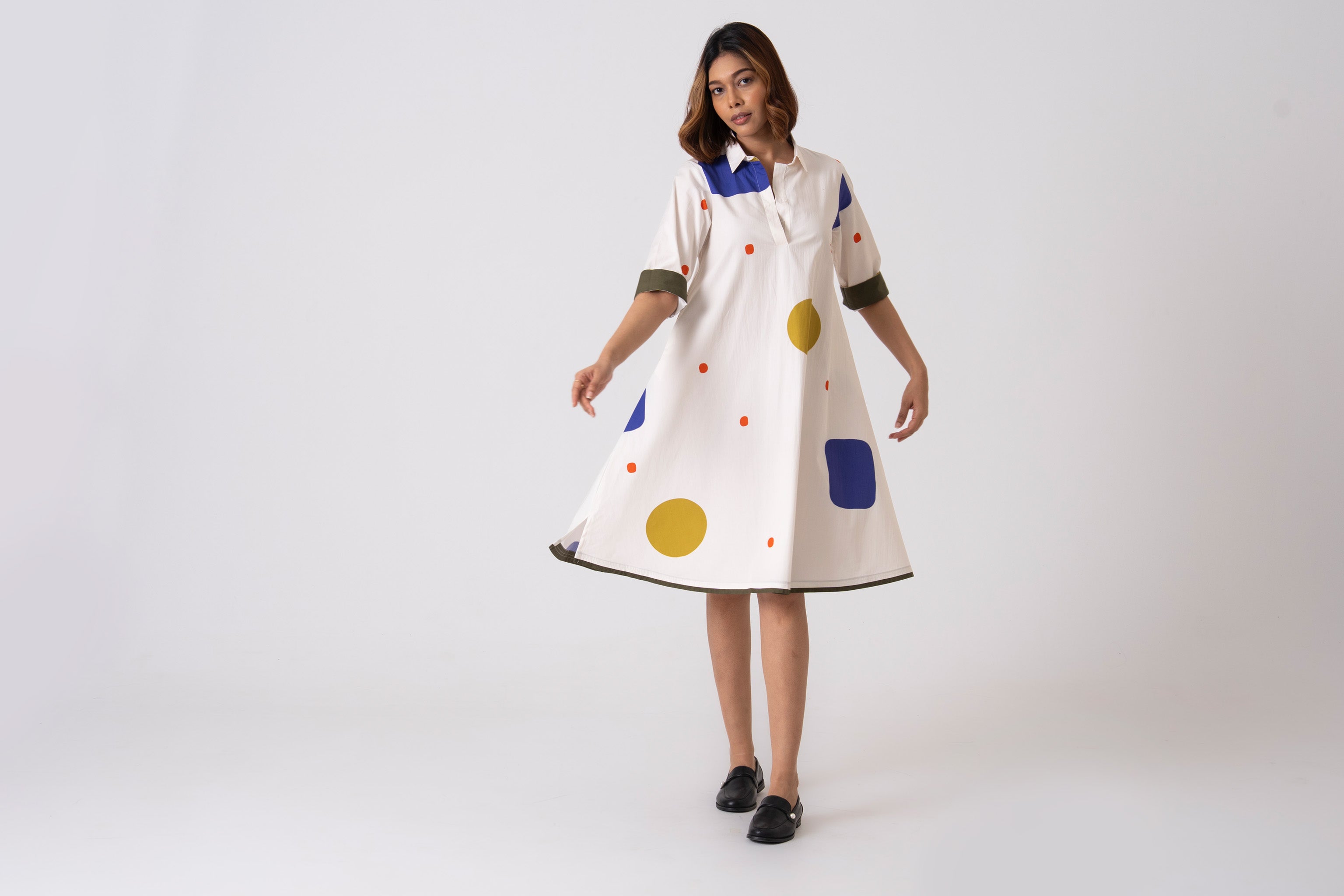 Spot Dress - Blue
