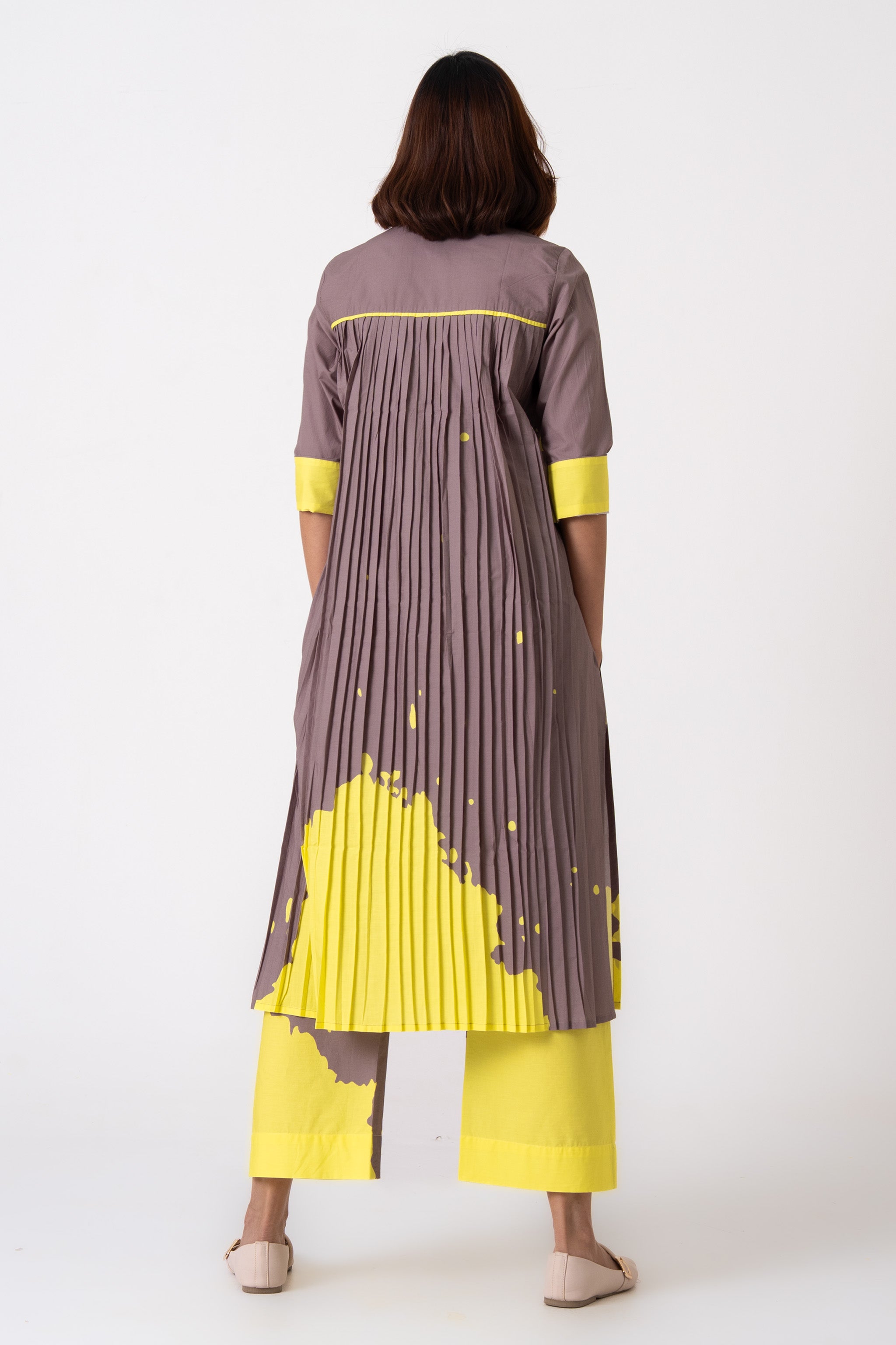 Splatter Co-ord -  Gray & Yellow