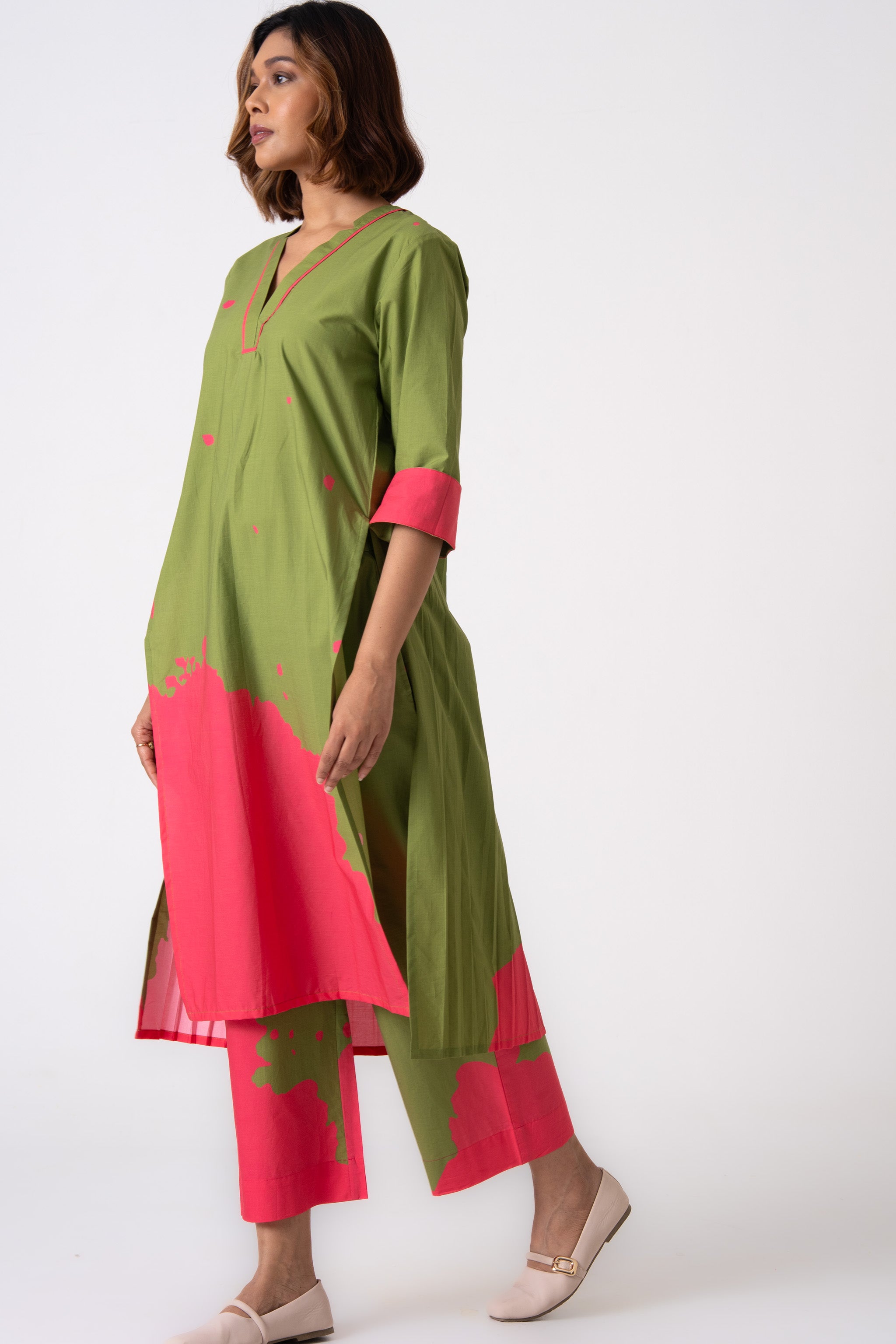 Splatter Co-ord - Green & Pink