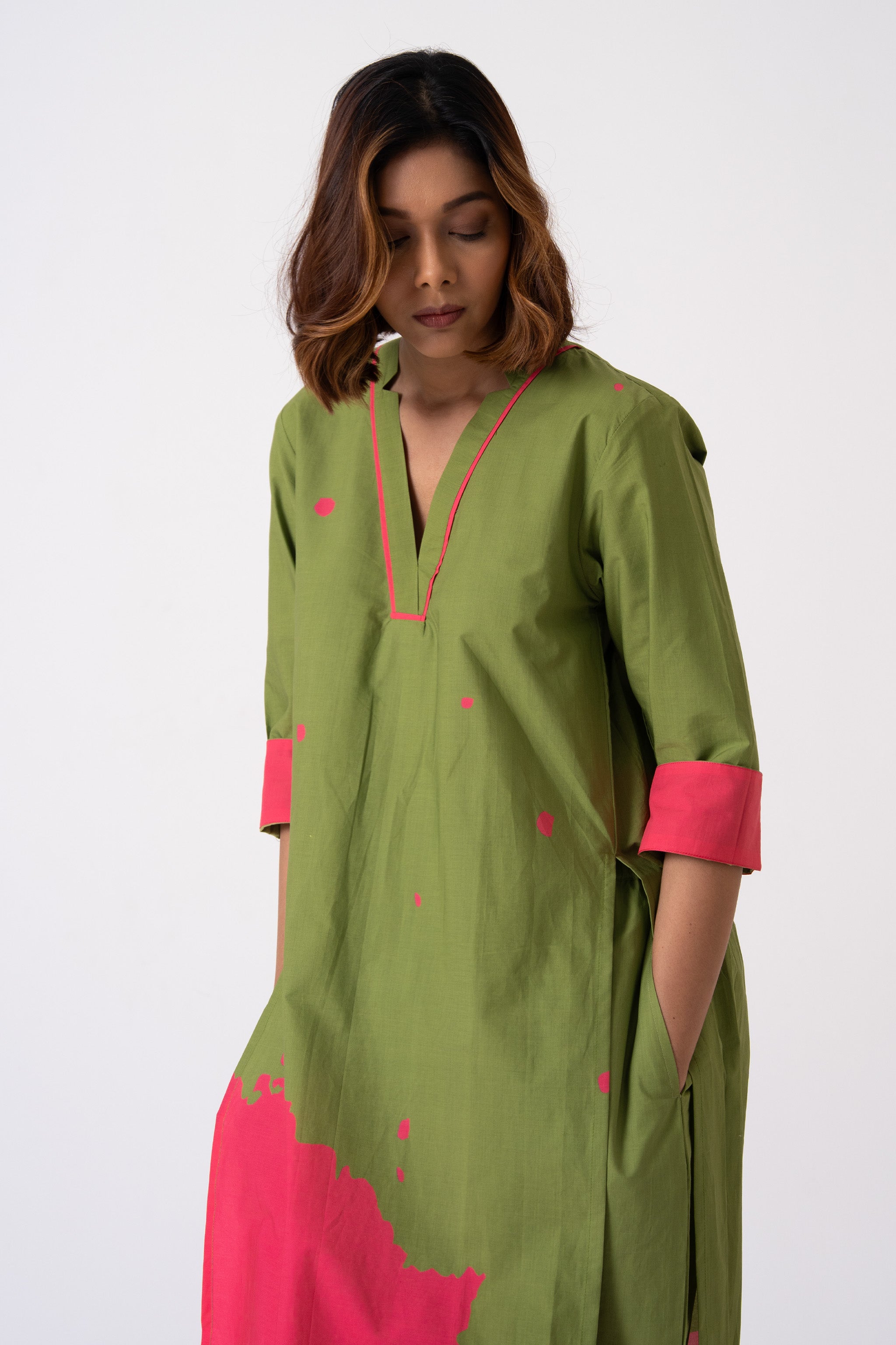 Splatter Co-ord - Green & Pink