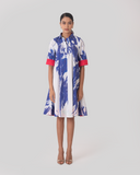 Noa  - White & Blue Splash