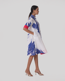 Noa  - White & Blue Splash