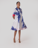 Noa  - White & Blue Splash